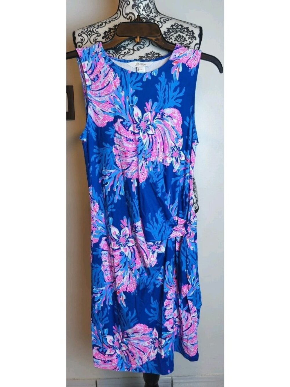 Lilly Pulitzer Essie Shift Dress S Sleeveless Cotton Stretch Salt In The Air